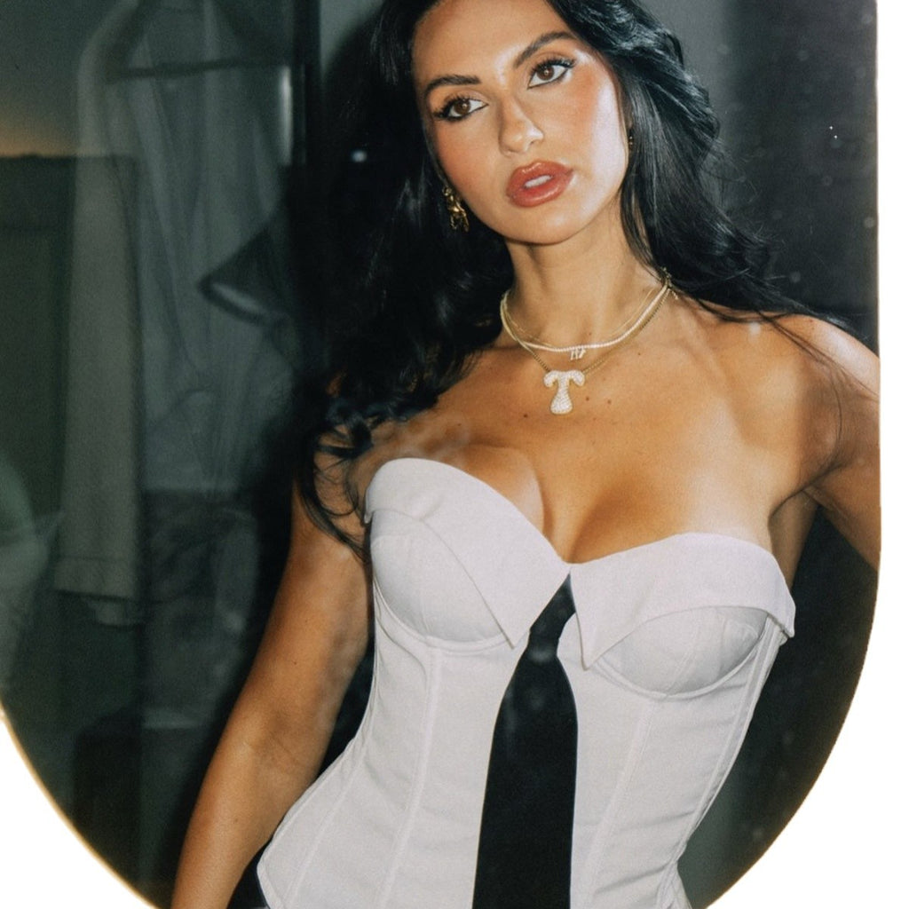 Y2k Bandeau Top mit Zierknoten, trendiges, einfarbiges Westentop für Damen