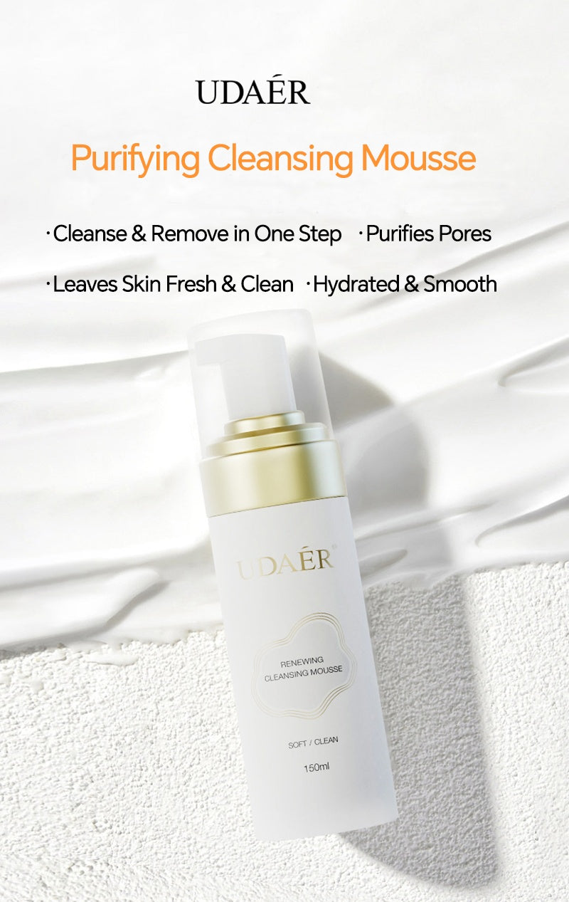 "UDAÉR Purifying Cleansing Mousse Dual Amino Acids Deep Cleansing Face Wash 150ml – AdriaPulse"