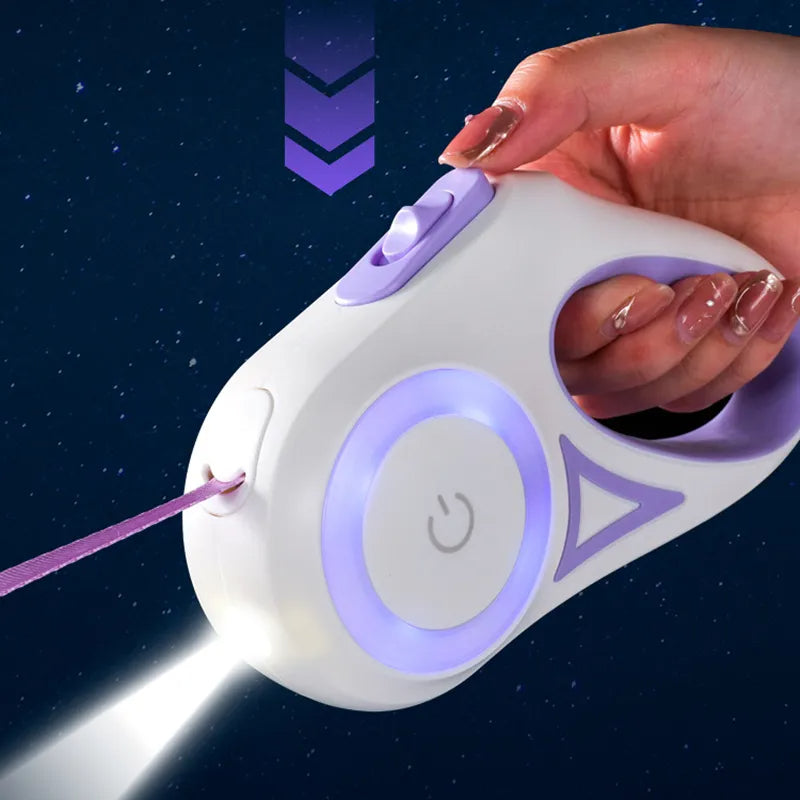Retractable Dog & Cat Leash with LED Light – 3m & 5m