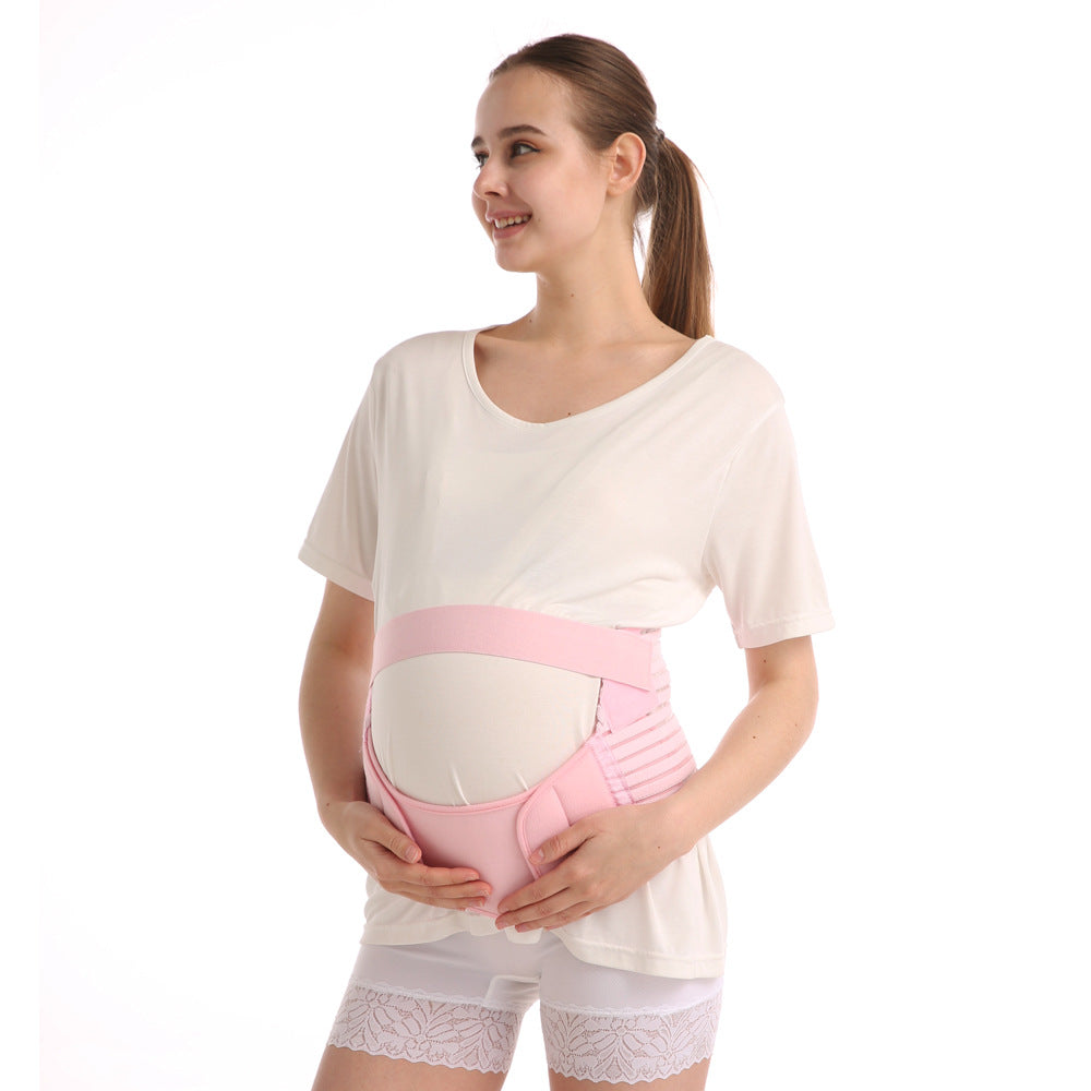 Adjustable pregnancy belly support belt in black with Velcro closure — breathable maternity waist and back support band for bump relief  adriapulse