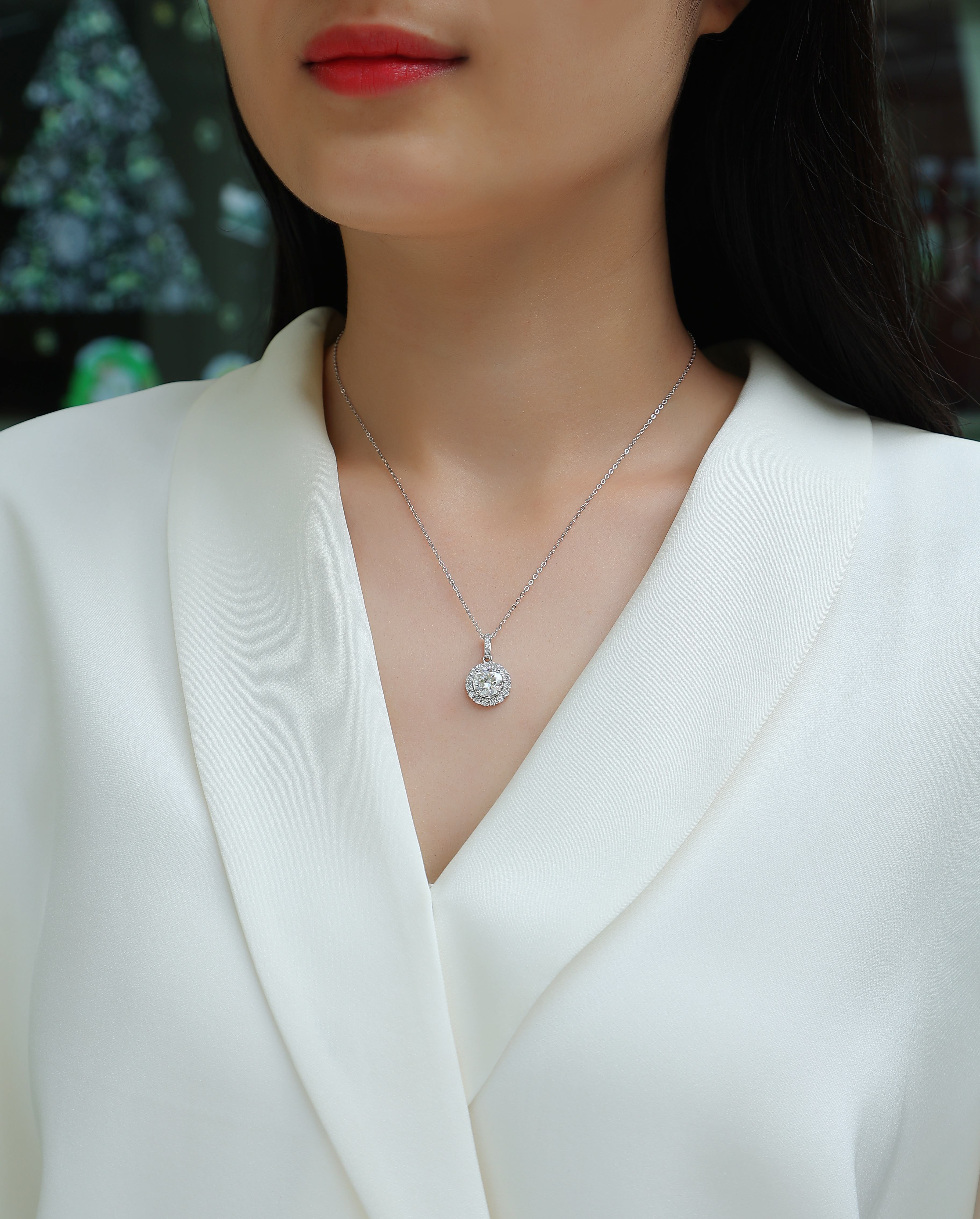 1Dandelion - A Fashionable And Luxurious Diamond Jewelry Pendant Set With 2-carat Moissan Diamonds, S925 Sterling Silver And Platinum Plating Prohibit TikTok sales