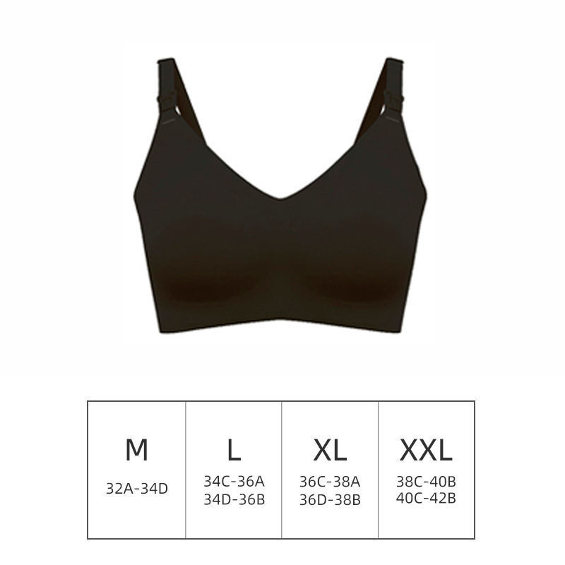 Women's Glossy Seamless Maternity Bra – Soft Nylon Wireless Nursing Bra