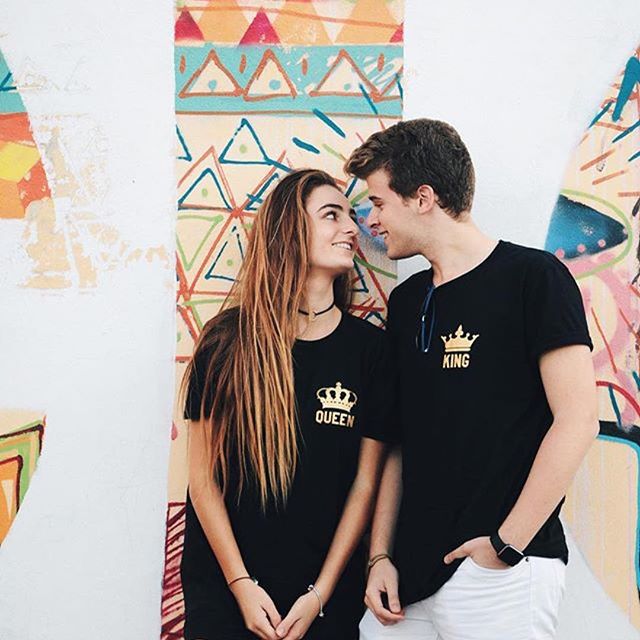 Couples Matching Cartoon Print T-Shirt – Casual Short Sleeve Pullover for Women & Men – AdriaPulse"
