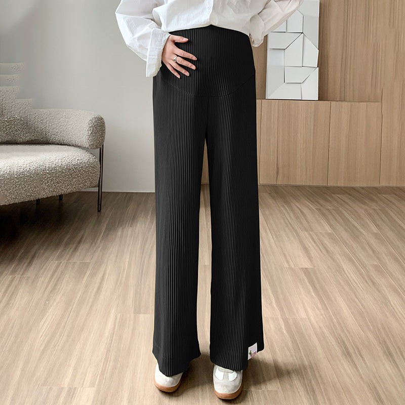Women's Loose Straight Maternity Pants – Comfortable Wide-Leg Pregnancy Trousers