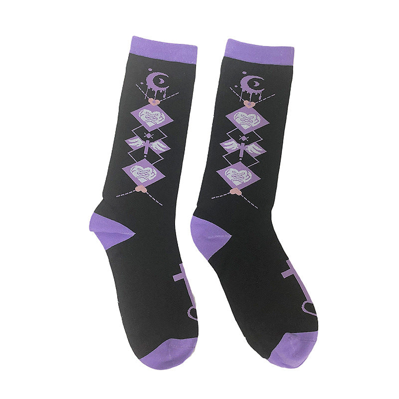 Hip-Hop Street E-Sports Girl JK Uniform Wadenhohe Baumwollsocken