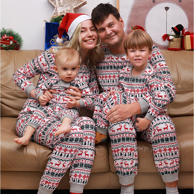 Christmas Family Matching Pajamas Set – Holiday Sleepwear for Mom Dad Kids Baby – AdriaPulse"