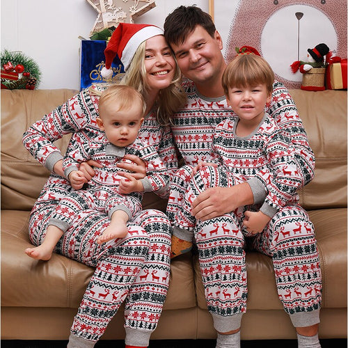 Christmas Family Matching Pajamas Set – Holiday Sleepwear for Mom Dad Kids Baby – AdriaPulse"