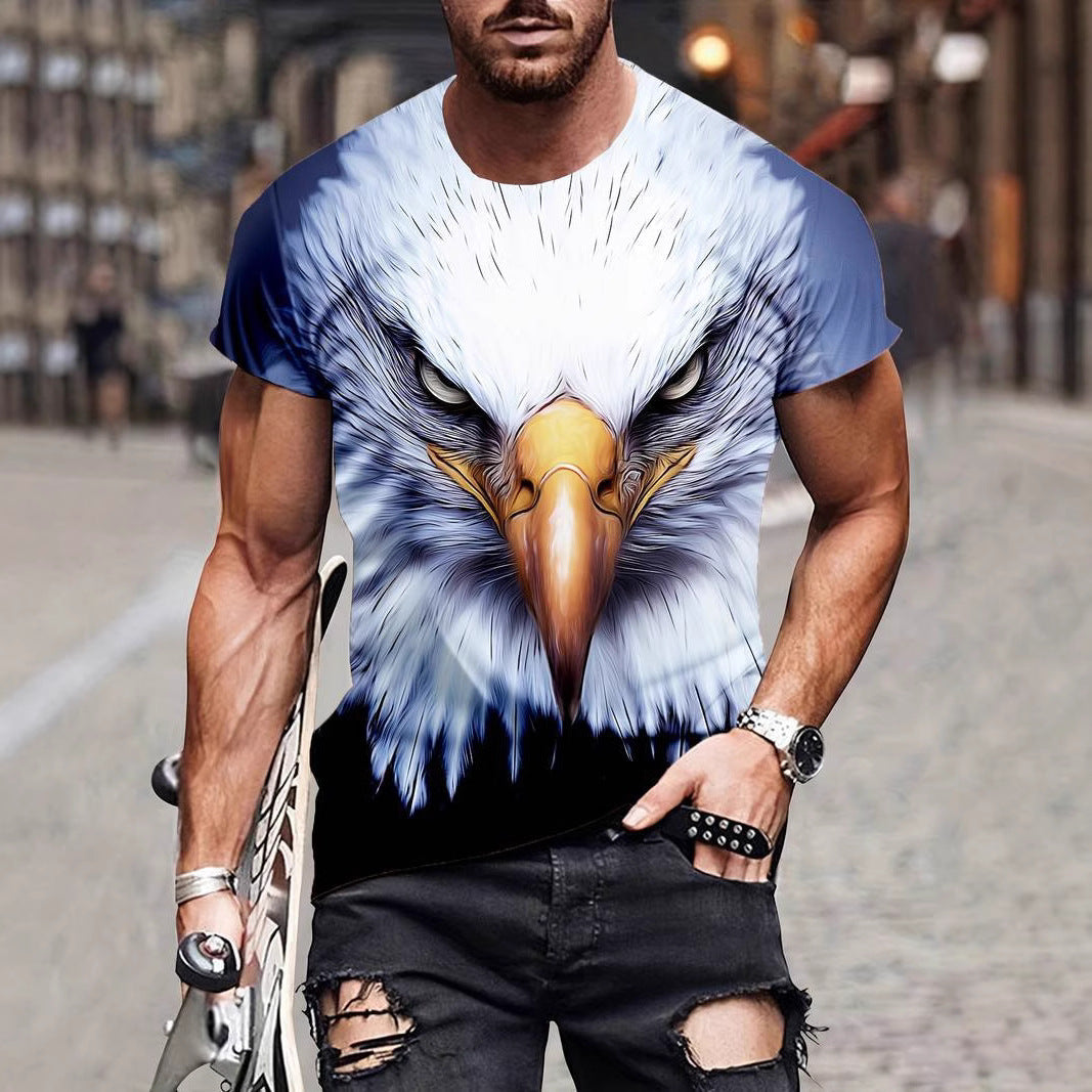 Eagle Print T-Shirt | Oversized Digital Print Tee – XS to 5XL
