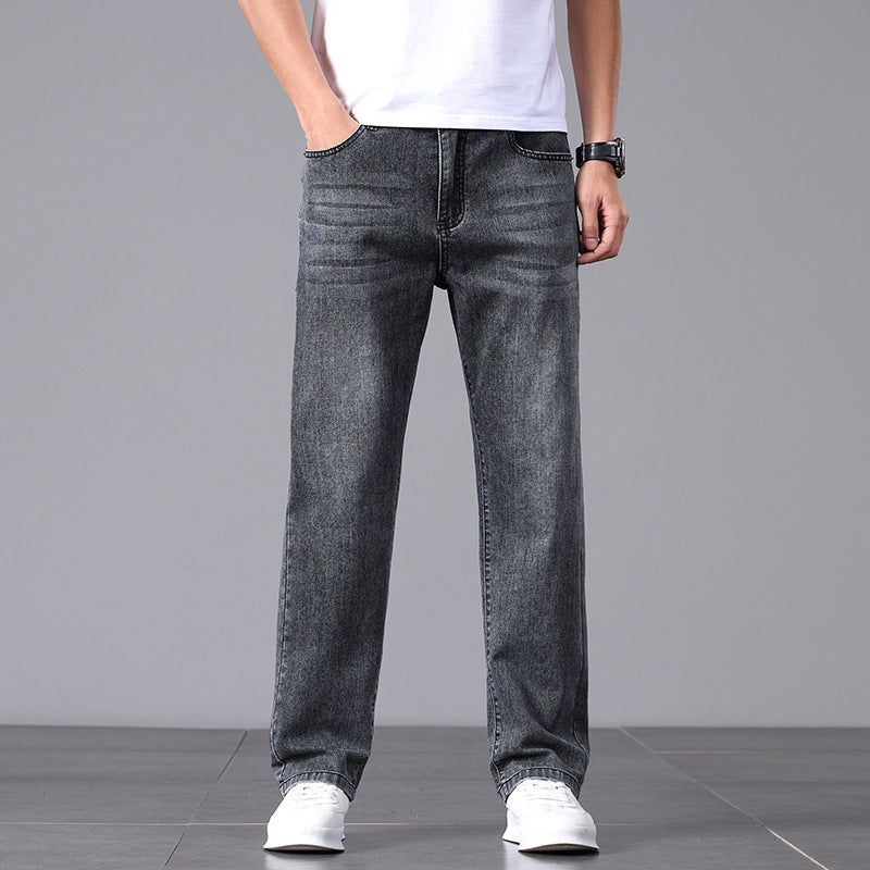 Men's Straight Leg Business Jeans – Slim Fit Commuter Denim