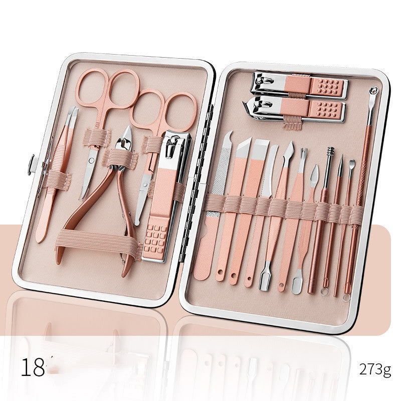 Professional Stainless Steel Nail Care Tool Set – 7 to 20 Piece Manicure Kit