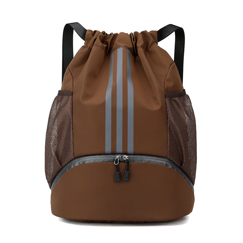 Unisex Oxford Drawstring Crossbody Travel Bag – 20-35L with Shoe Compartment