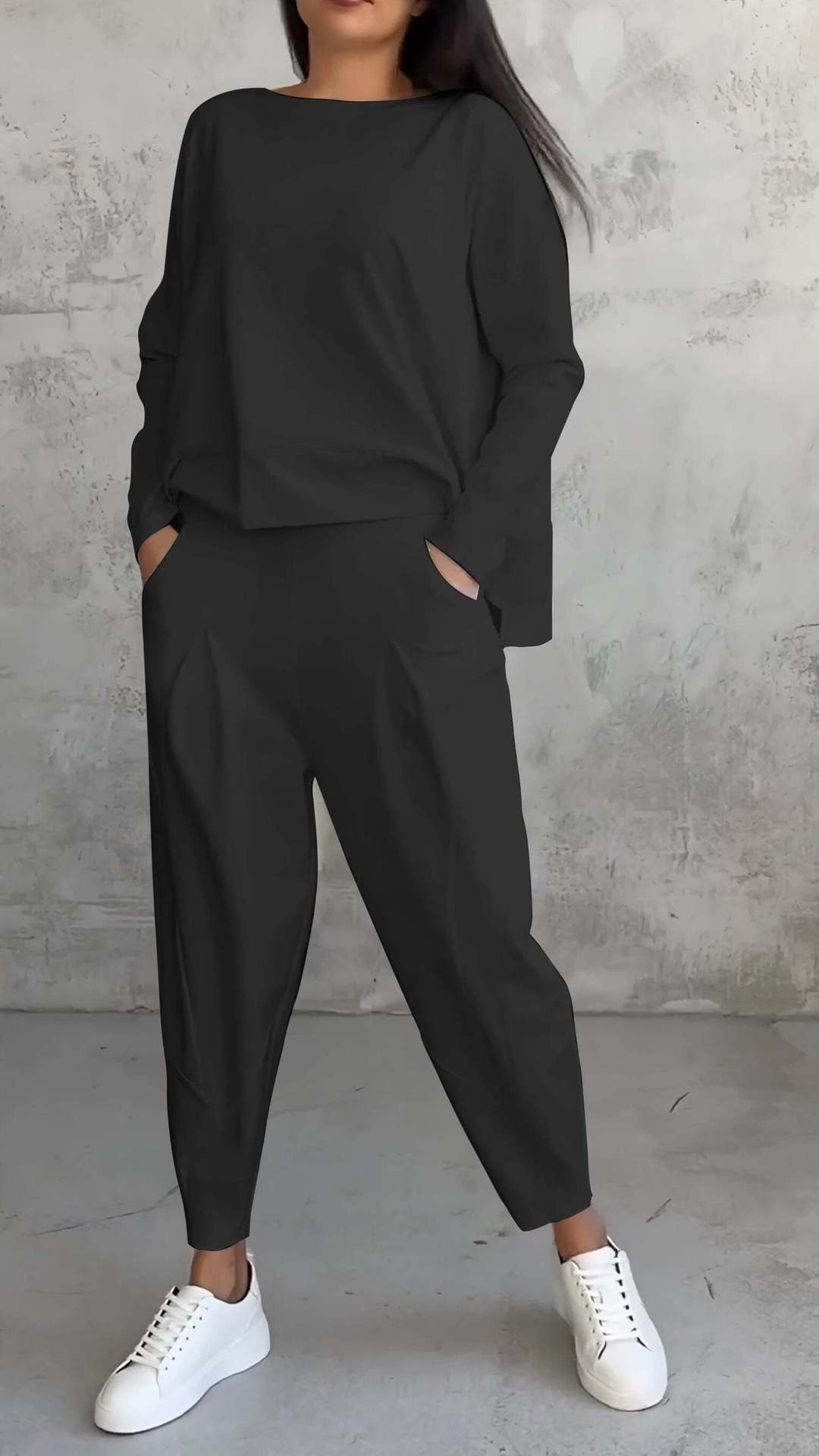 Women's Raglan Sleeve Top & Harem Pants Set – Casual Pocket Co-ord