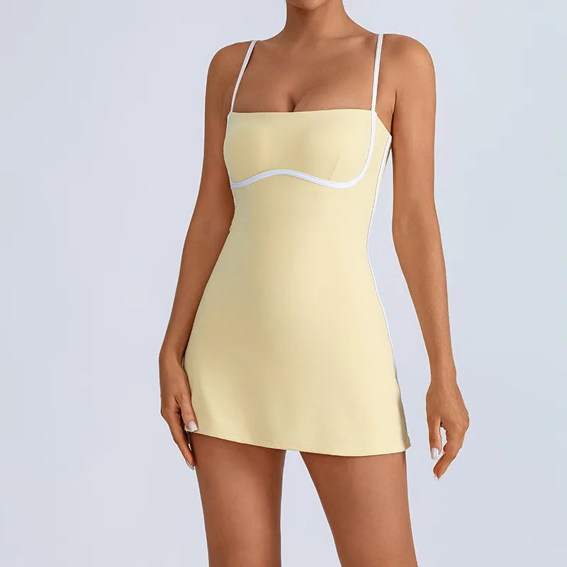 2025 New Women Yoga Jumpsuit Set Sexy Anti Glare One-Piece Jumpsuit Dance Ballet Sports Dress Gym Push up Running Tennis Sports