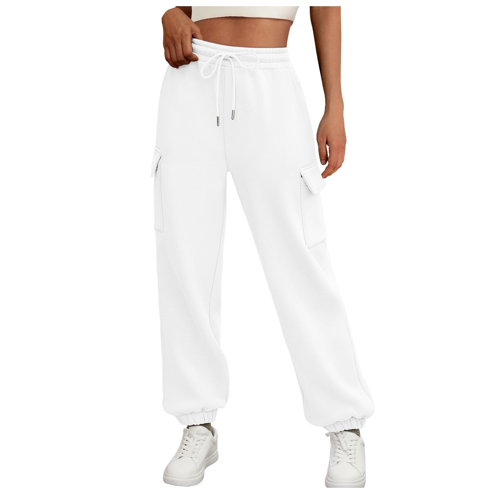 Women's Fleece Lined Baggy Jogger Sweatpants with Pockets