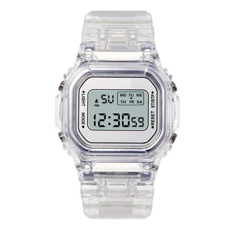 Transparent Square Wristwatch