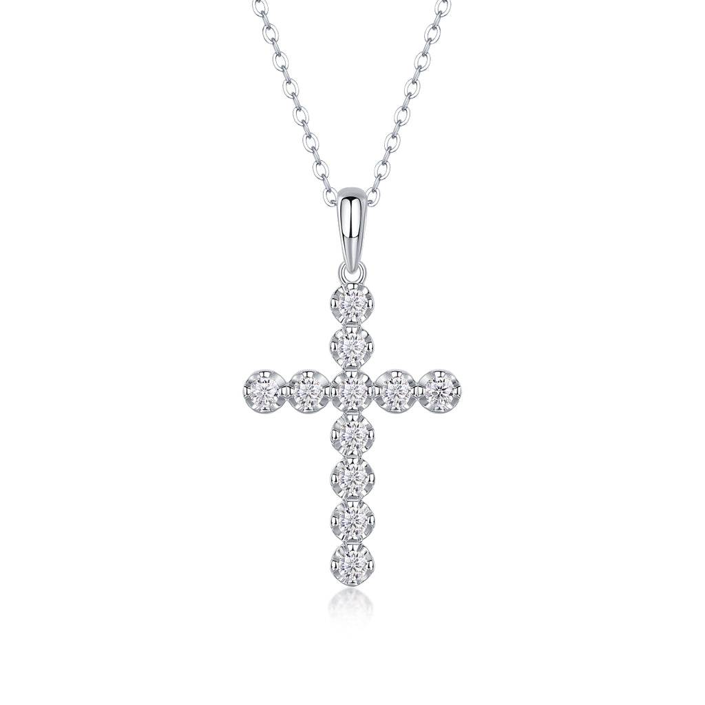 Collier pendentif solitaire moissanite – Chaîne de luxe en argent S925