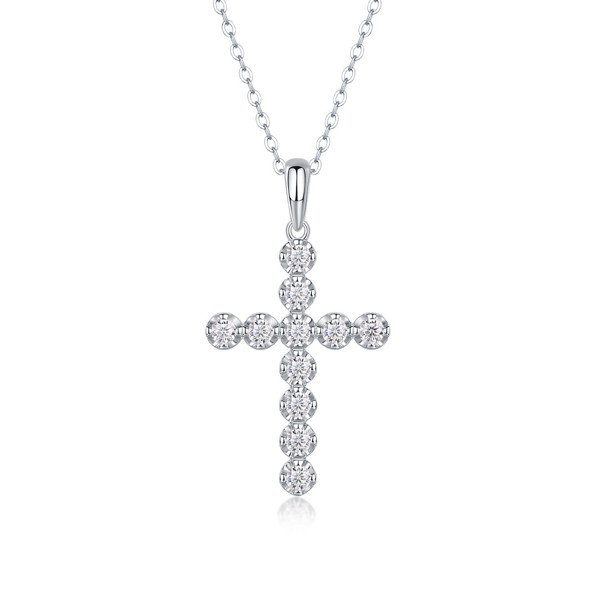 Collier pendentif solitaire moissanite – Chaîne de luxe en argent S925