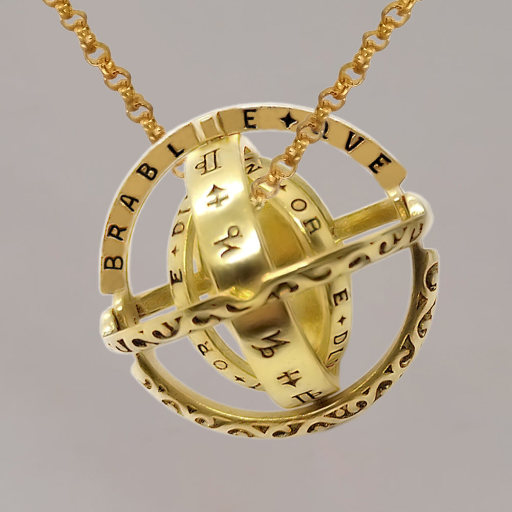 Astronomical Ball Ring & Necklace – Rotating Universe Globe Jewelry