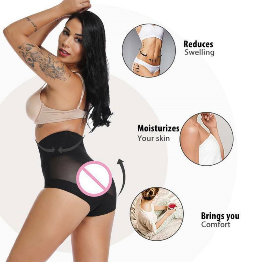 Women's High Waist Tummy Control Shapewear – Seamless Butt Lifter Briefs (XL)
