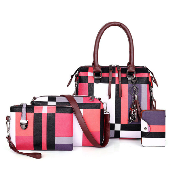 Women's Fabric Shoulder Bag – Multi-Function Tote & Crossbody Handbag