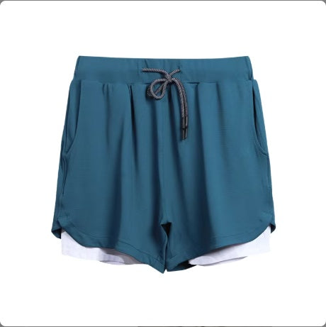 Men's 2-In-1 Gym Shorts – Quick Dry Breathable Running Fitness Shorts