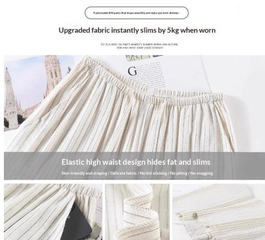White Conventional Style Wide-Leg Pants – AdriaPulse