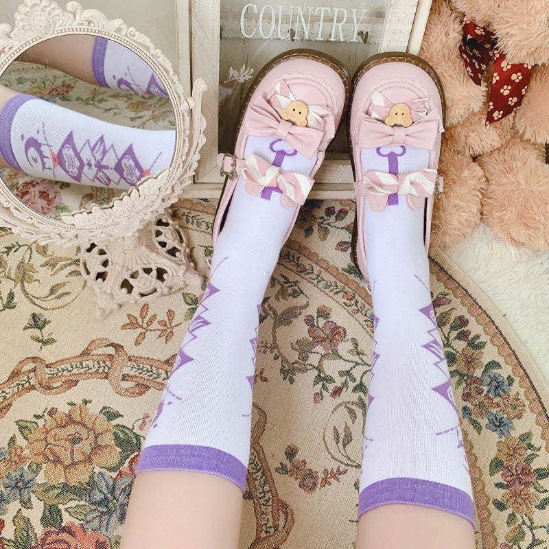 Hip-Hop Street E-Sports Girl JK Uniform Wadenhohe Baumwollsocken