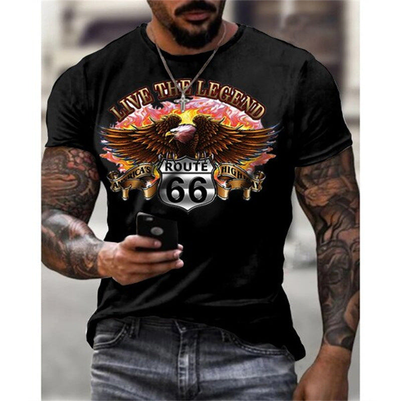 T-shirt Rétro à Imprimé Lettre | T-shirt Ample à Manches Courtes – Homme