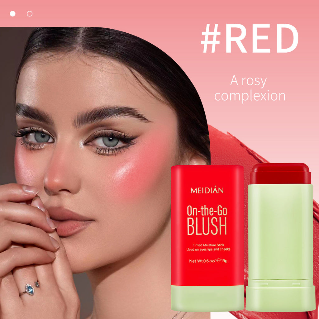 Fard à Joues en Poudre Rouge – Fard à Joues Naturel Effet Nu pour Tous Types de Peaux | 19g | 3 Teintes