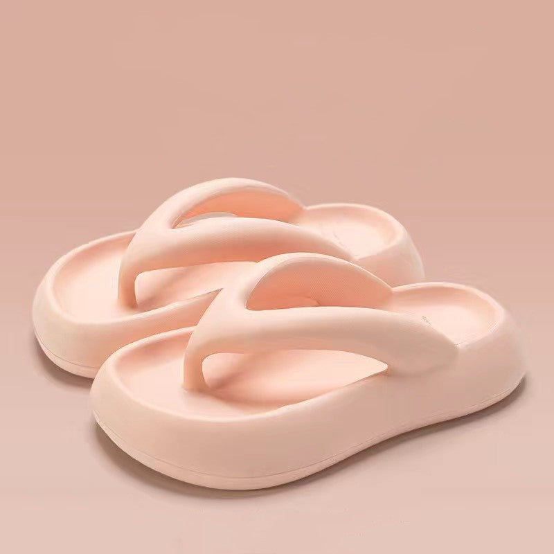 Thick-Sole Bow Flip Flops – Women's Summer Beach Thong Sandals
