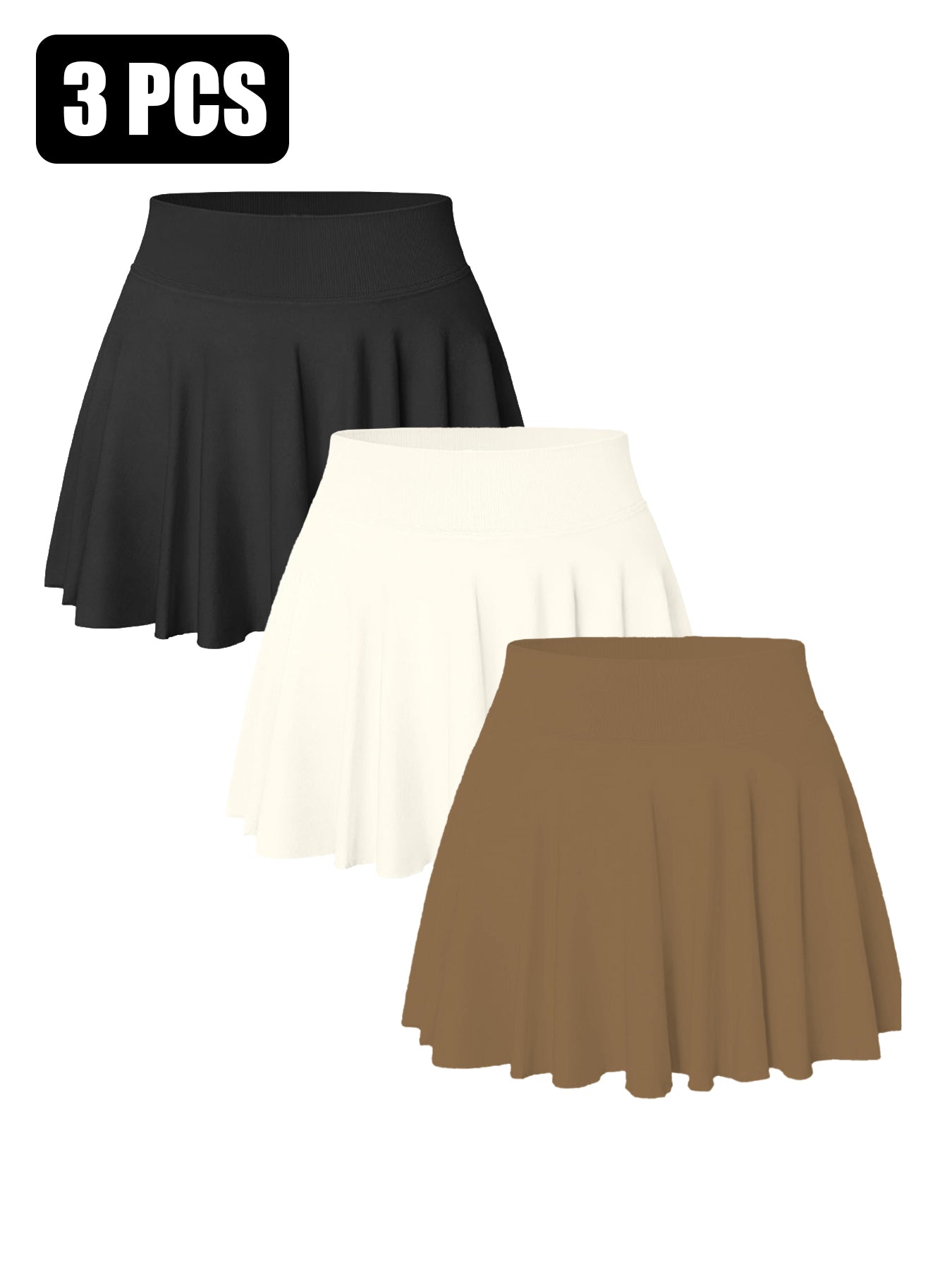 Women's 3-Pack Seamless Tennis Skirt Shorts with Pockets  AdriaPulse