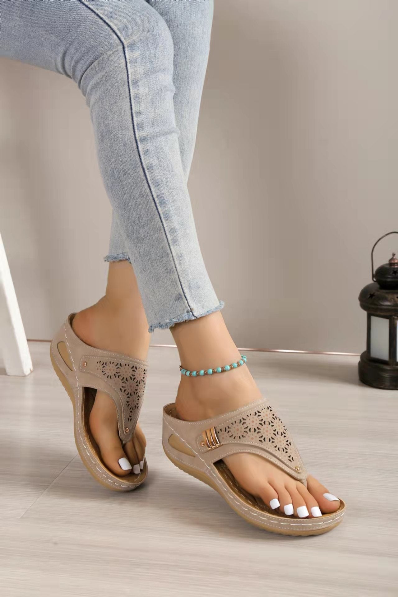 Women's Wedge Platform Roman Sandals PU – | AdriaPulse