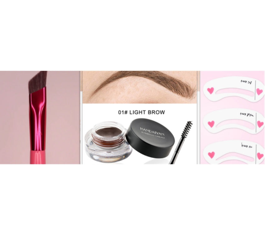 Waterproof Eyebrow Dye Cream Set with Brush – Long-Lasting Brow Color Black | adriapulse"
