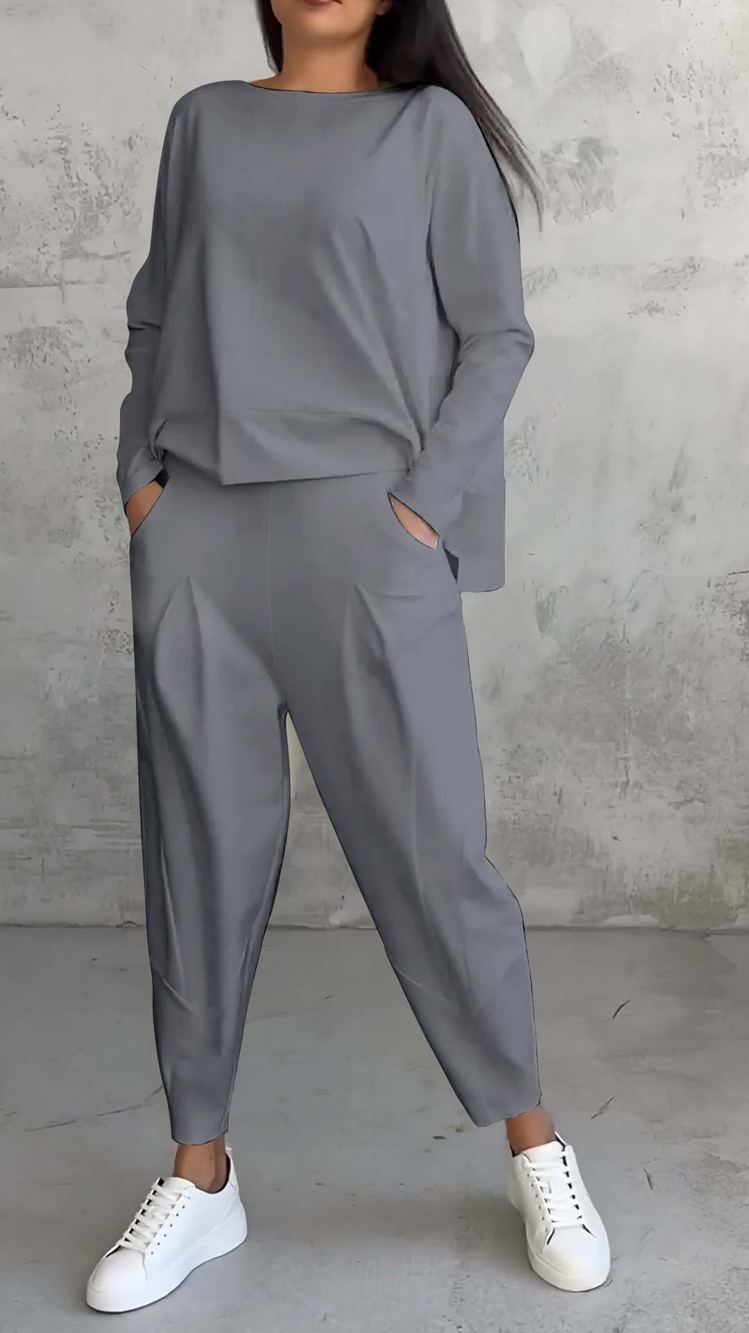 Women's Raglan Sleeve Top & Harem Pants Set – Casual Pocket Co-ord