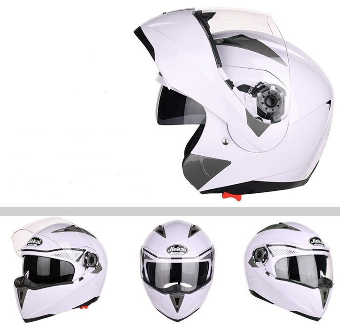 Premium full face motorcycle helmet in blue with durable plastic shell for street riding – AdriaPulse
