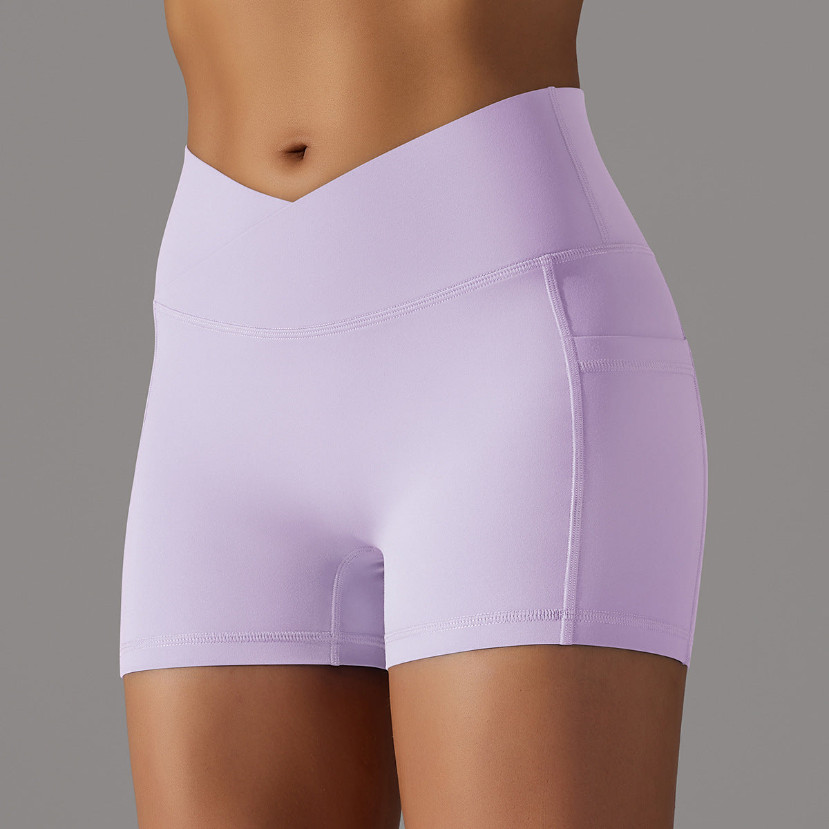 Short de yoga avec poche pour téléphone | Short de fitness pour femmes anti-humidité