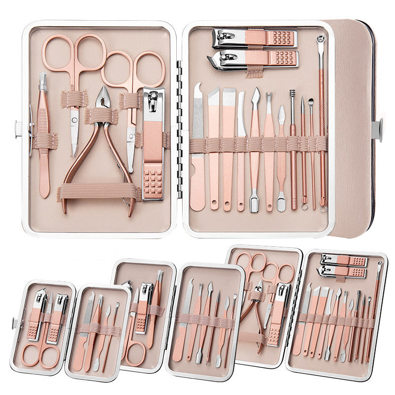 Professionelles Nagelpflegeset aus Edelstahl – 7- bis 20-teiliges Maniküre-Set
