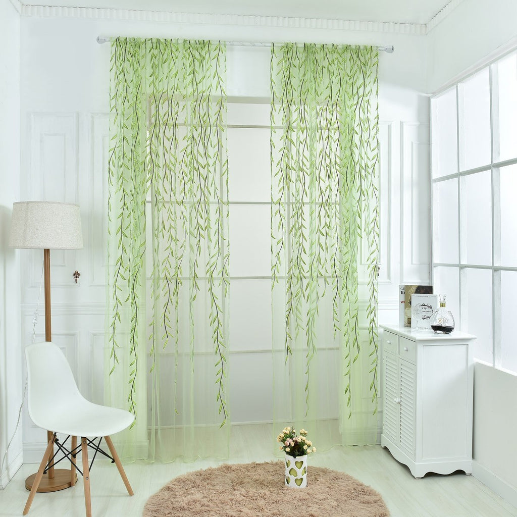 Wicker Offset Printing Curtain Green AdriaPulse