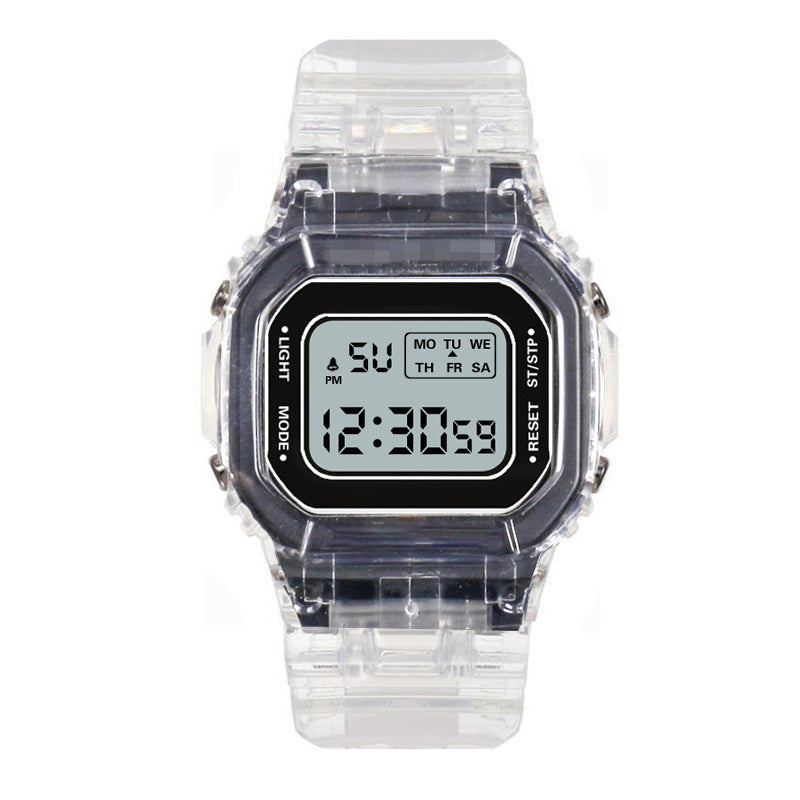 Transparent Square Wristwatch