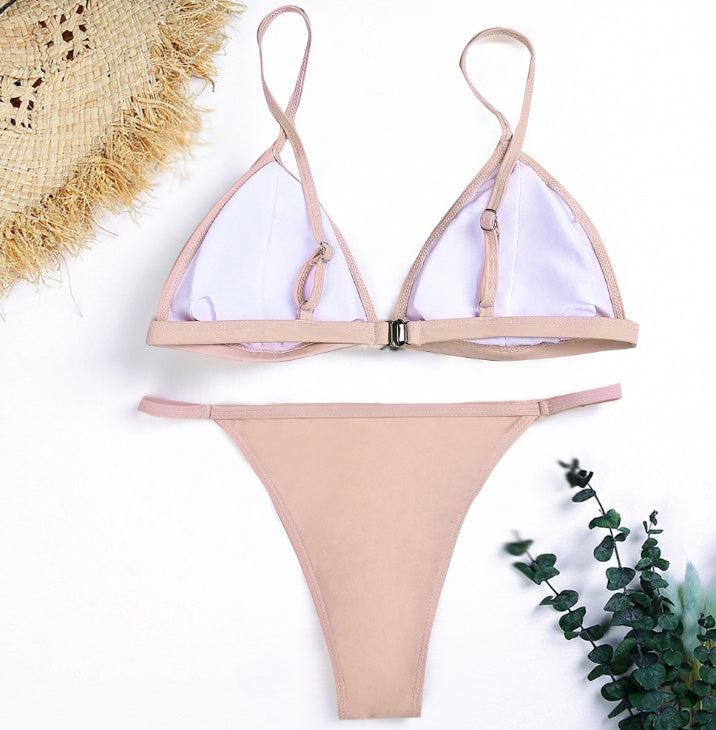 Luxuriöses Diamant-Bikini-Set | Brasilianischer Push-Up-Badeanzug für Damen mit Strasssteinen – tiefer Bund