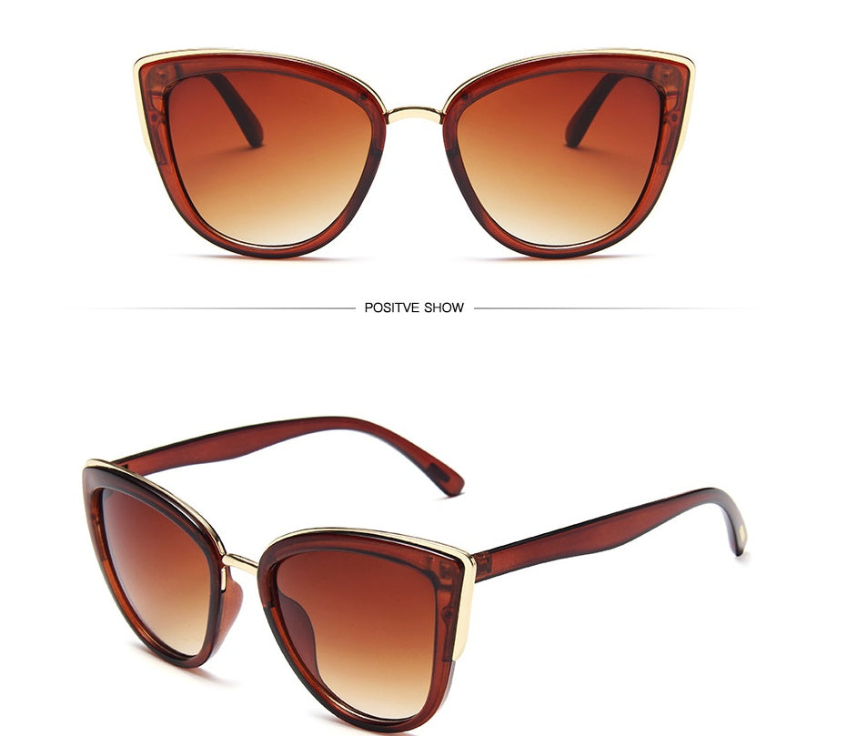 Retro Cat-Eye-Sonnenbrille | Vintage Vollrand – 3 Farben