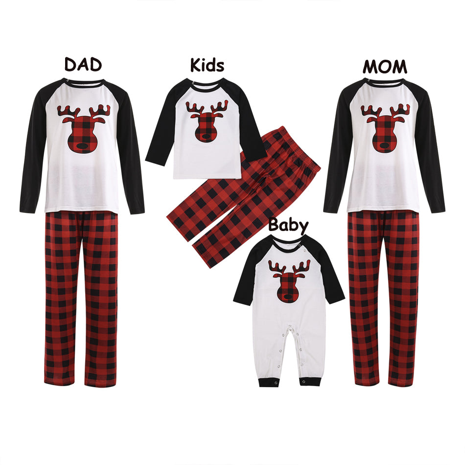 Family Matching Animal Print Christmas Suit Dark Blue – Milk Silk Fleece Holiday Set – AdriaPulse"