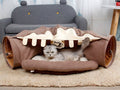 Collapsible Cat Tunnel Toy – Interactive Play Tube with Mat for Cats & Rabbits