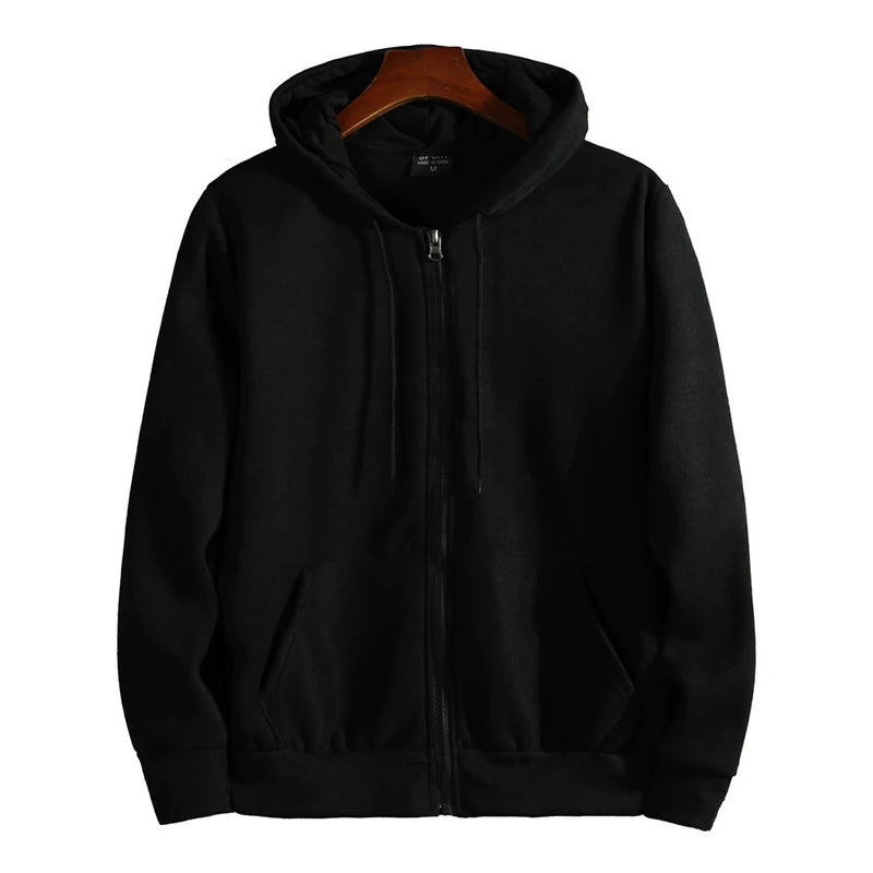 Sweatshirts à Capuche Zippés Homme Hiver Automne Nouveau Sweat-shirt à Capuche à Manches Longues Mode Décontracté Tenue Masculine Vêtements de Sport Coupe Ample