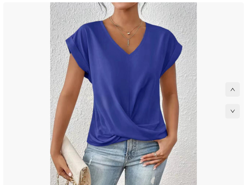 Women's V-Neck Irregular Knot Top– AdriaPulse