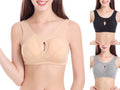 Plus Size Wire-Free Cotton Bra With Removable Padding
