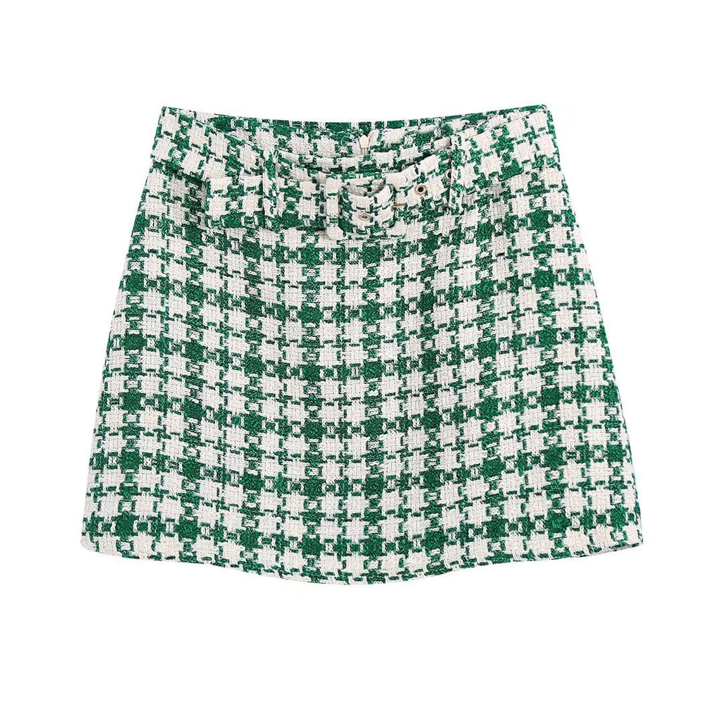 European And American Women's New Textured Miniskirt