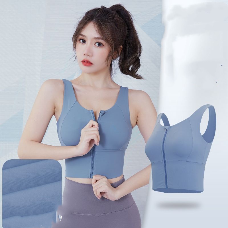 7f2245b2de2428cdebe96c0222b3378Women's Front Zipper Sports Bra Black — AdriaPulse