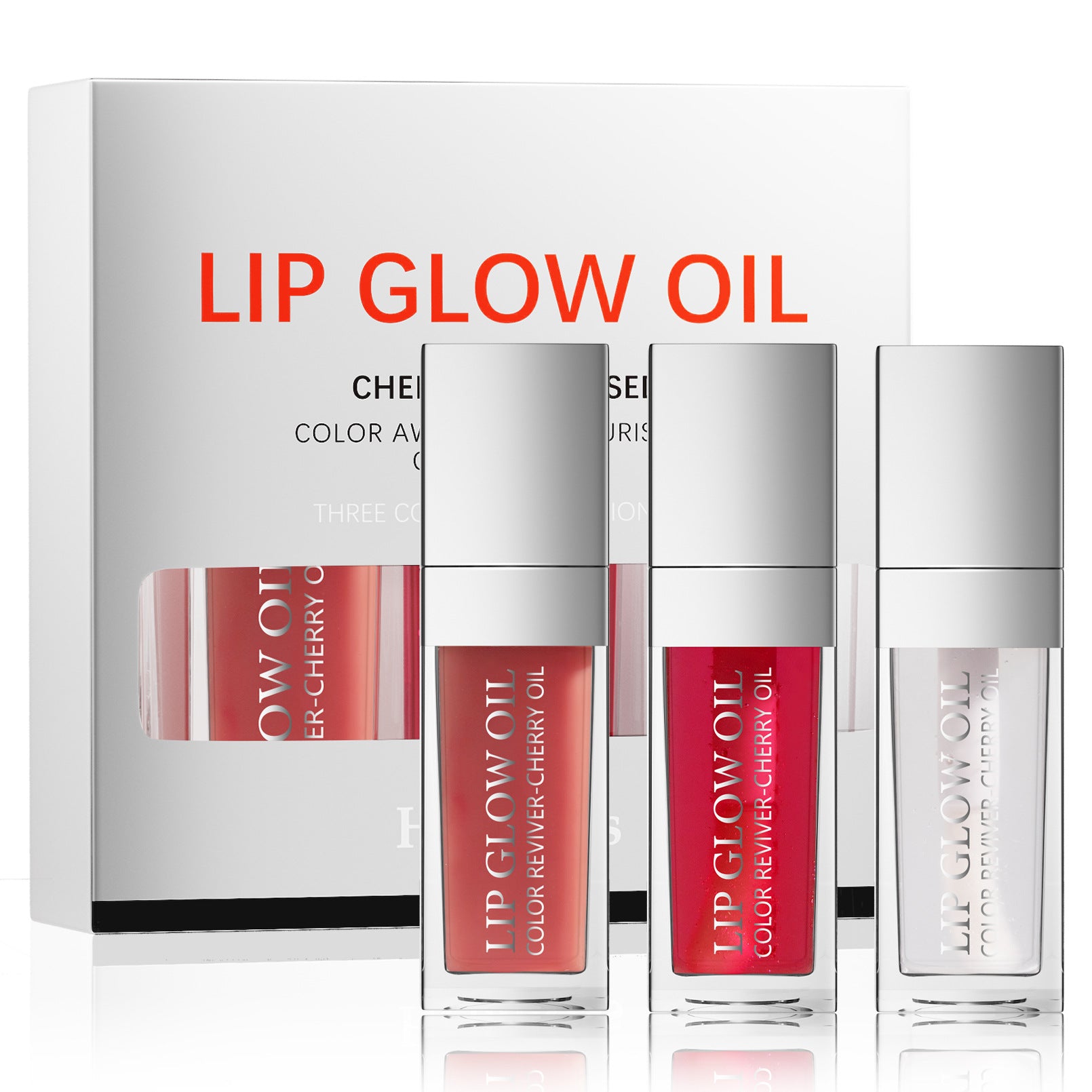 Moisturizing Lip Oil Set – 3-Pack No-Stain Nourishing Lip Gloss