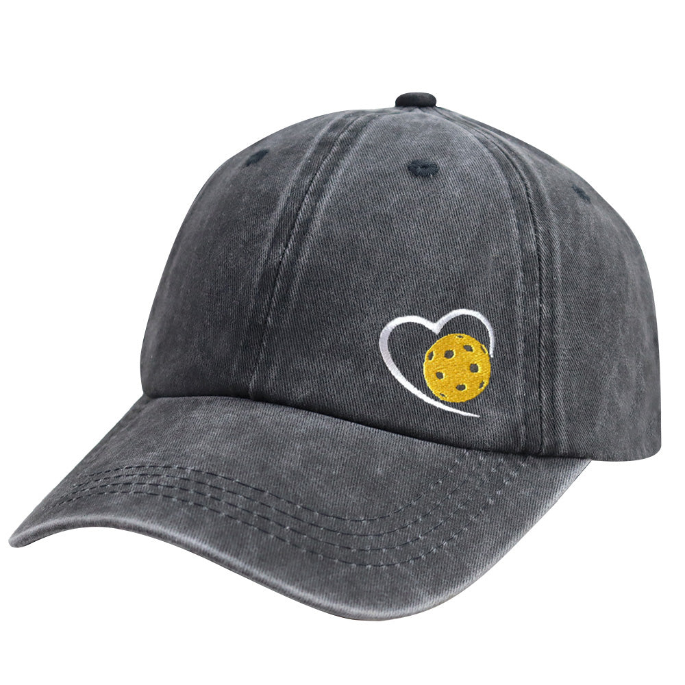 2pcs Pickle Ball Hat For Men Women, Adjustable Embroidered Wash Cotton Baseball Cap